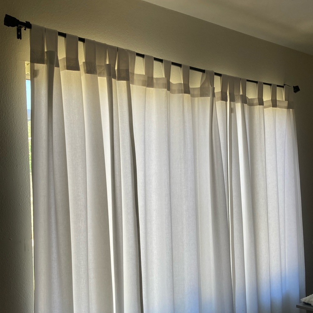 Pottery Barn White Curtain Panels (x3)
